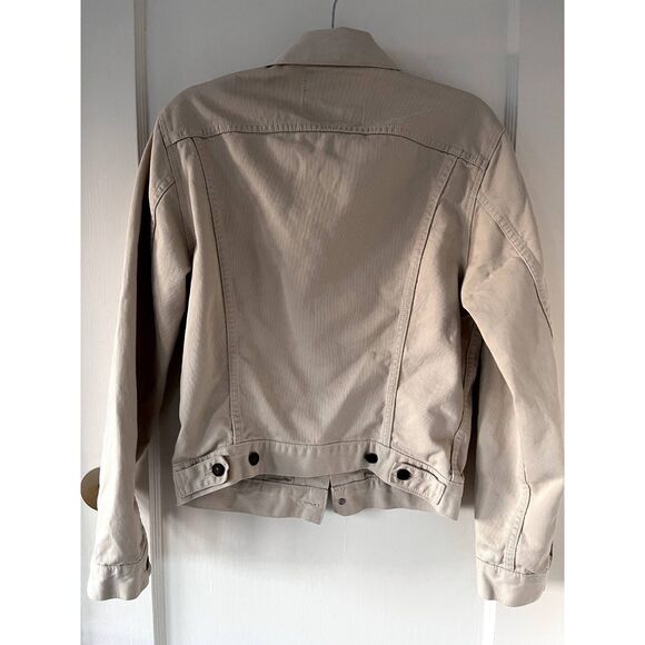 Levi Corduroy 941 Cream White Bedford 941 Trucker Jacket Big E Size 38 - Picture 2 of 9